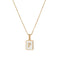 2021 Trend 18K Golden Chain Necklaces Male Square Natural Shell Initial Letters Pendant Stainless Steel Jewelry for Women Gifts