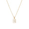 2021 Trend 18K Golden Chain Necklaces Male Square Natural Shell Initial Letters Pendant Stainless Steel Jewelry for Women Gifts
