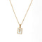 2021 Trend 18K Golden Chain Necklaces Male Square Natural Shell Initial Letters Pendant Stainless Steel Jewelry for Women Gifts