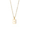 2021 Trend 18K Golden Chain Necklaces Male Square Natural Shell Initial Letters Pendant Stainless Steel Jewelry for Women Gifts