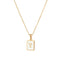 2021 Trend 18K Golden Chain Necklaces Male Square Natural Shell Initial Letters Pendant Stainless Steel Jewelry for Women Gifts