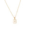 2021 Trend 18K Golden Chain Necklaces Male Square Natural Shell Initial Letters Pendant Stainless Steel Jewelry for Women Gifts