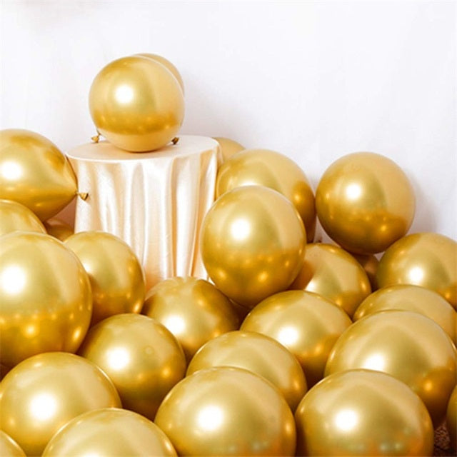30pcs 12inch Mermaid Multicolor Chrome Latex Balloons Pearly Metal Globos Wedding Baby Birthday Party Decoration Mearmaid Theme