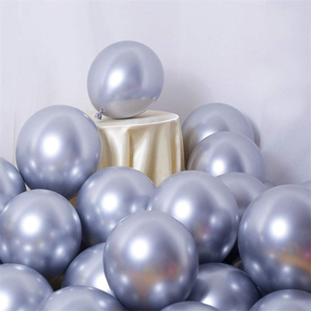 30pcs 12inch Mermaid Multicolor Chrome Latex Balloons Pearly Metal Globos Wedding Baby Birthday Party Decoration Mearmaid Theme