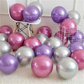 30pcs 12inch Mermaid Multicolor Chrome Latex Balloons Pearly Metal Globos Wedding Baby Birthday Party Decoration Mearmaid Theme