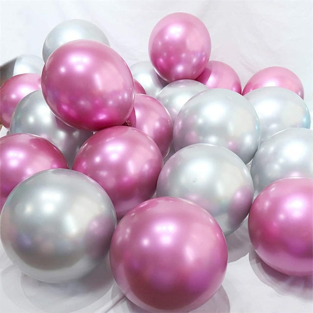 30pcs 12inch Mermaid Multicolor Chrome Latex Balloons Pearly Metal Globos Wedding Baby Birthday Party Decoration Mearmaid Theme