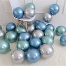 30pcs 12inch Mermaid Multicolor Chrome Latex Balloons Pearly Metal Globos Wedding Baby Birthday Party Decoration Mearmaid Theme