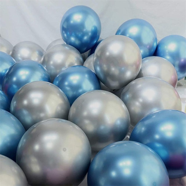 30pcs 12inch Mermaid Multicolor Chrome Latex Balloons Pearly Metal Globos Wedding Baby Birthday Party Decoration Mearmaid Theme