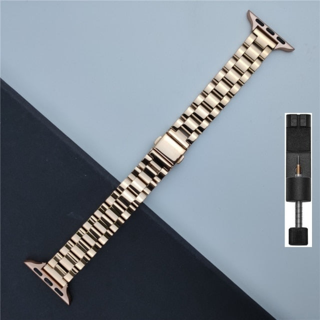 Bracelet for apple watch 6 se strap 40mm 44mm slim Stainless Steel band for iwatch series 5 4 3 38mm 42mm women Girls Wristband