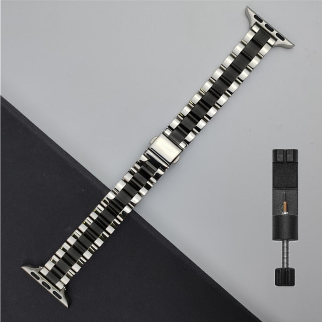 Bracelet for apple watch 6 se strap 40mm 44mm slim Stainless Steel band for iwatch series 5 4 3 38mm 42mm women Girls Wristband