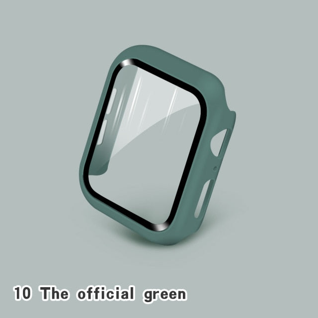 Glass+Cases For Apple Watch Series SE 654321 44mm 40mm Smart iWatch 42mm 38mm 360 Full Bumper Screen Protector+Cover Accessories