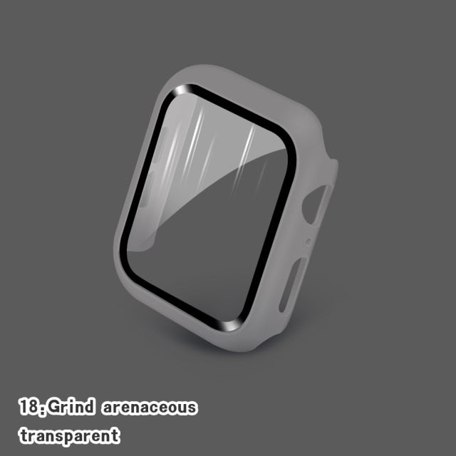 Glass+Cases For Apple Watch Series SE 654321 44mm 40mm Smart iWatch 42mm 38mm 360 Full Bumper Screen Protector+Cover Accessories