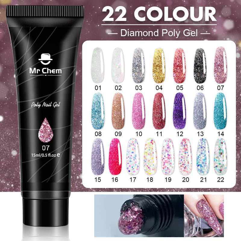 Mr Chem Poly Nail Gel For Nails Extension Finger nail art Manicure Acryl gel Varnish hybrid 15ML Poly UV Gel Polish Extension