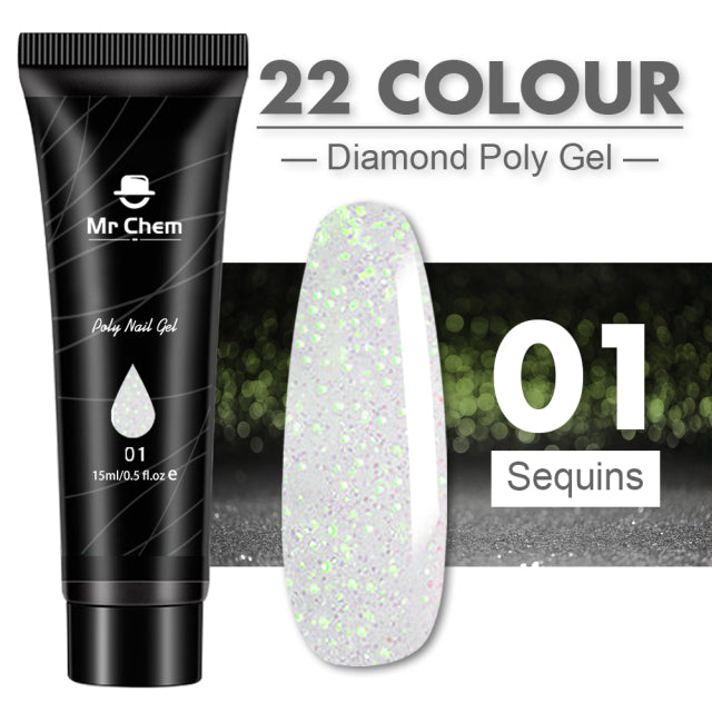 Mr Chem Poly Nail Gel For Nails Extension Finger nail art Manicure Acryl gel Varnish hybrid 15ML Poly UV Gel Polish Extension