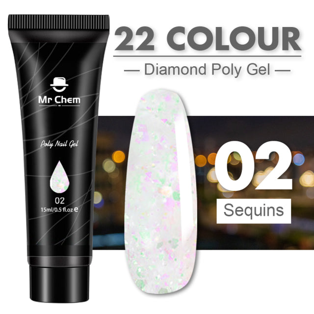 Mr Chem Poly Nail Gel For Nails Extension Finger nail art Manicure Acryl gel Varnish hybrid 15ML Poly UV Gel Polish Extension