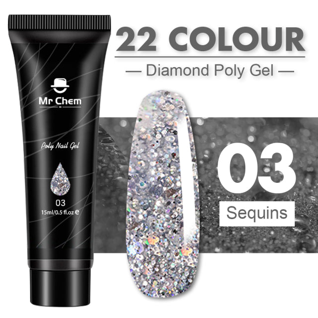 Mr Chem Poly Nail Gel For Nails Extension Finger nail art Manicure Acryl gel Varnish hybrid 15ML Poly UV Gel Polish Extension