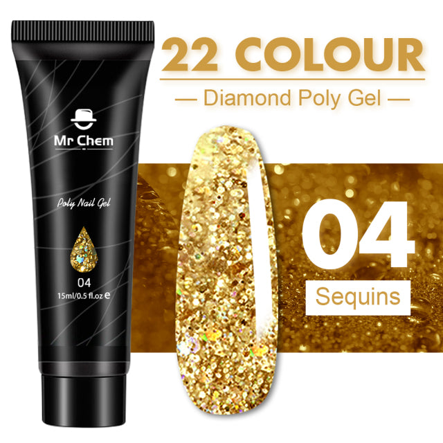 Mr Chem Poly Nail Gel For Nails Extension Finger nail art Manicure Acryl gel Varnish hybrid 15ML Poly UV Gel Polish Extension