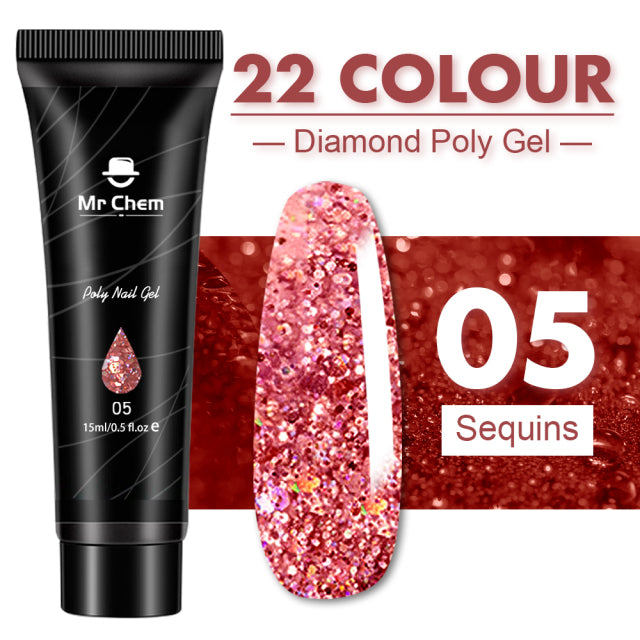 Mr Chem Poly Nail Gel For Nails Extension Finger nail art Manicure Acryl gel Varnish hybrid 15ML Poly UV Gel Polish Extension