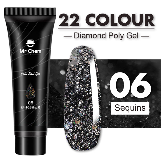 Mr Chem Poly Nail Gel For Nails Extension Finger nail art Manicure Acryl gel Varnish hybrid 15ML Poly UV Gel Polish Extension