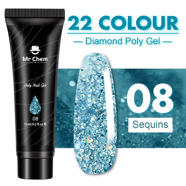Mr Chem Poly Nail Gel For Nails Extension Finger nail art Manicure Acryl gel Varnish hybrid 15ML Poly UV Gel Polish Extension