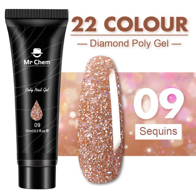 Mr Chem Poly Nail Gel For Nails Extension Finger nail art Manicure Acryl gel Varnish hybrid 15ML Poly UV Gel Polish Extension