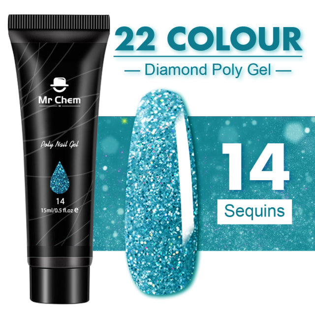 Mr Chem Poly Nail Gel For Nails Extension Finger nail art Manicure Acryl gel Varnish hybrid 15ML Poly UV Gel Polish Extension
