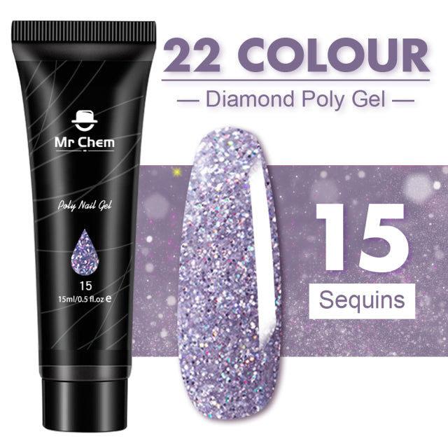 Mr Chem Poly Nail Gel For Nails Extension Finger nail art Manicure Acryl gel Varnish hybrid 15ML Poly UV Gel Polish Extension