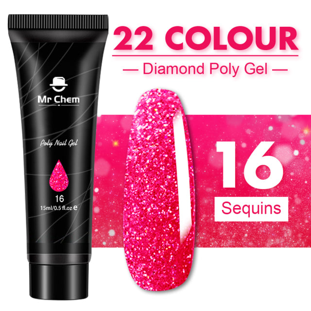 Mr Chem Poly Nail Gel For Nails Extension Finger nail art Manicure Acryl gel Varnish hybrid 15ML Poly UV Gel Polish Extension
