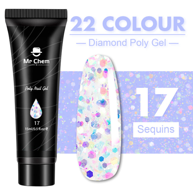 Mr Chem Poly Nail Gel For Nails Extension Finger nail art Manicure Acryl gel Varnish hybrid 15ML Poly UV Gel Polish Extension