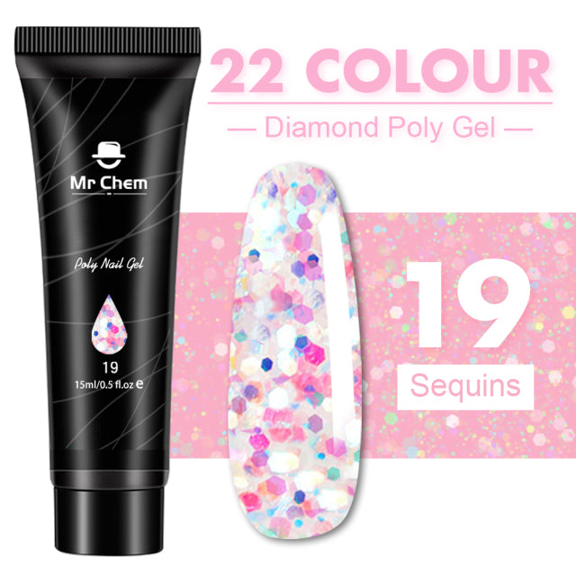 Mr Chem Poly Nail Gel For Nails Extension Finger nail art Manicure Acryl gel Varnish hybrid 15ML Poly UV Gel Polish Extension