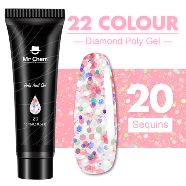 Mr Chem Poly Nail Gel For Nails Extension Finger nail art Manicure Acryl gel Varnish hybrid 15ML Poly UV Gel Polish Extension