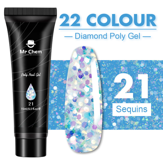 Mr Chem Poly Nail Gel For Nails Extension Finger nail art Manicure Acryl gel Varnish hybrid 15ML Poly UV Gel Polish Extension