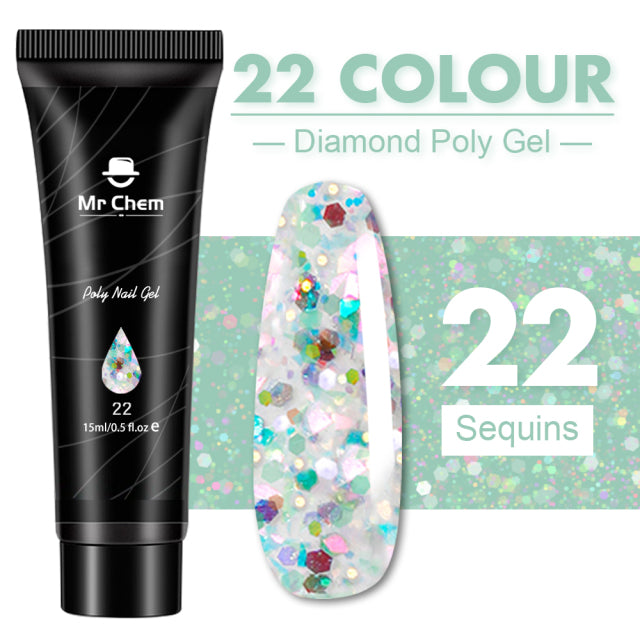 Mr Chem Poly Nail Gel For Nails Extension Finger nail art Manicure Acryl gel Varnish hybrid 15ML Poly UV Gel Polish Extension