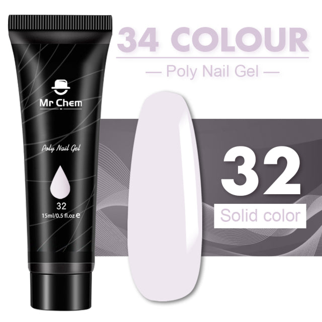 Mr Chem Poly Nail Gel For Nails Extension Finger nail art Manicure Acryl gel Varnish hybrid 15ML Poly UV Gel Polish Extension