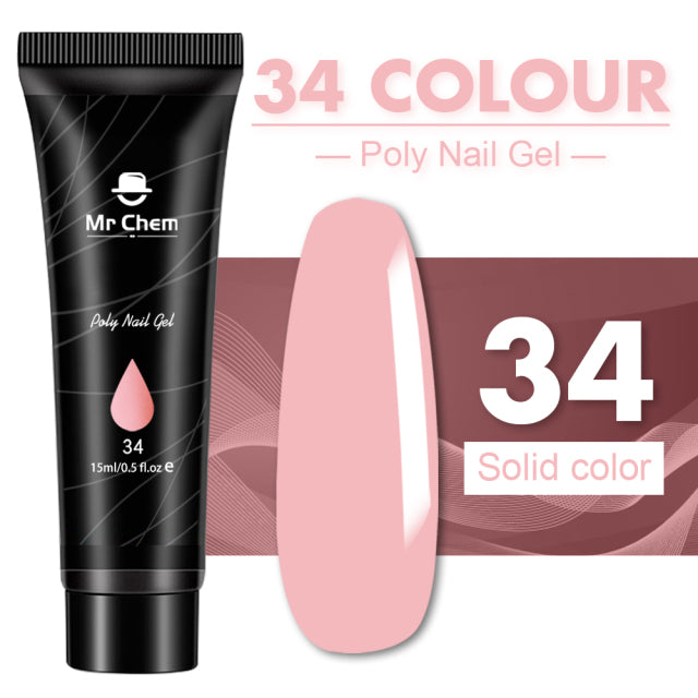 Mr Chem Poly Nail Gel For Nails Extension Finger nail art Manicure Acryl gel Varnish hybrid 15ML Poly UV Gel Polish Extension