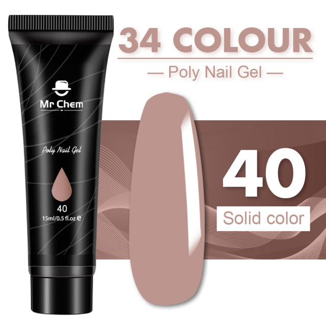 Mr Chem Poly Nail Gel For Nails Extension Finger nail art Manicure Acryl gel Varnish hybrid 15ML Poly UV Gel Polish Extension
