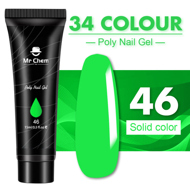 Mr Chem Poly Nail Gel For Nails Extension Finger nail art Manicure Acryl gel Varnish hybrid 15ML Poly UV Gel Polish Extension