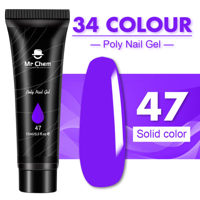 Mr Chem Poly Nail Gel For Nails Extension Finger nail art Manicure Acryl gel Varnish hybrid 15ML Poly UV Gel Polish Extension