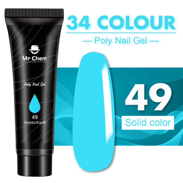 Mr Chem Poly Nail Gel For Nails Extension Finger nail art Manicure Acryl gel Varnish hybrid 15ML Poly UV Gel Polish Extension