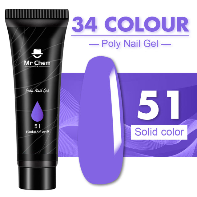 Mr Chem Poly Nail Gel For Nails Extension Finger nail art Manicure Acryl gel Varnish hybrid 15ML Poly UV Gel Polish Extension