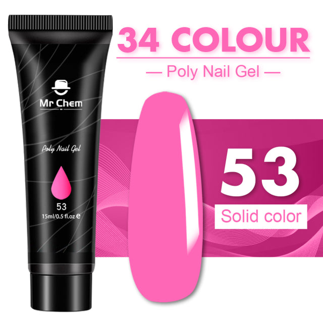 Mr Chem Poly Nail Gel For Nails Extension Finger nail art Manicure Acryl gel Varnish hybrid 15ML Poly UV Gel Polish Extension