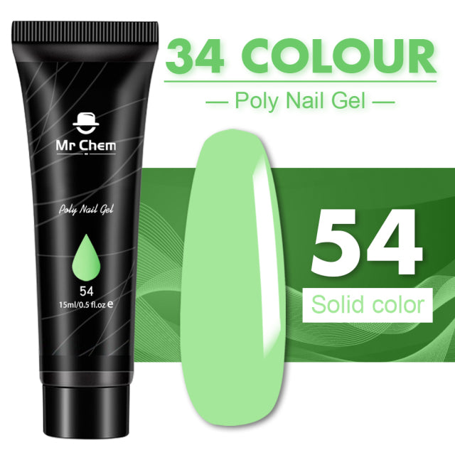 Mr Chem Poly Nail Gel For Nails Extension Finger nail art Manicure Acryl gel Varnish hybrid 15ML Poly UV Gel Polish Extension