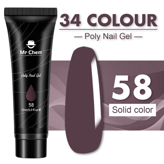 Mr Chem Poly Nail Gel For Nails Extension Finger nail art Manicure Acryl gel Varnish hybrid 15ML Poly UV Gel Polish Extension