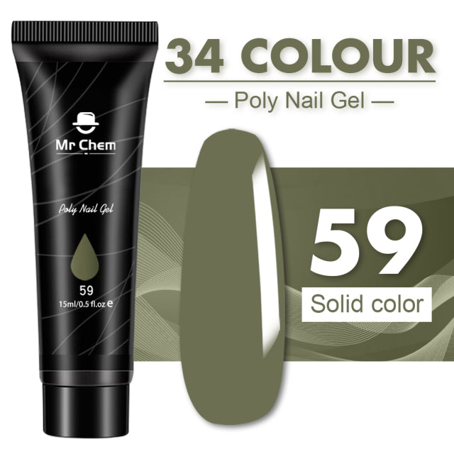 Mr Chem Poly Nail Gel For Nails Extension Finger nail art Manicure Acryl gel Varnish hybrid 15ML Poly UV Gel Polish Extension