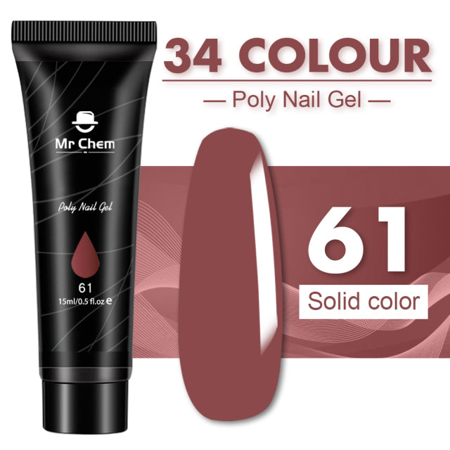 Mr Chem Poly Nail Gel For Nails Extension Finger nail art Manicure Acryl gel Varnish hybrid 15ML Poly UV Gel Polish Extension