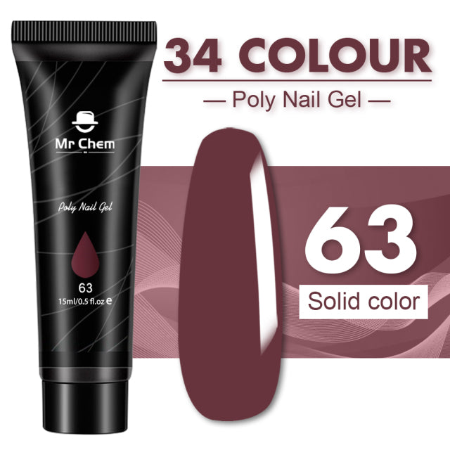 Mr Chem Poly Nail Gel For Nails Extension Finger nail art Manicure Acryl gel Varnish hybrid 15ML Poly UV Gel Polish Extension