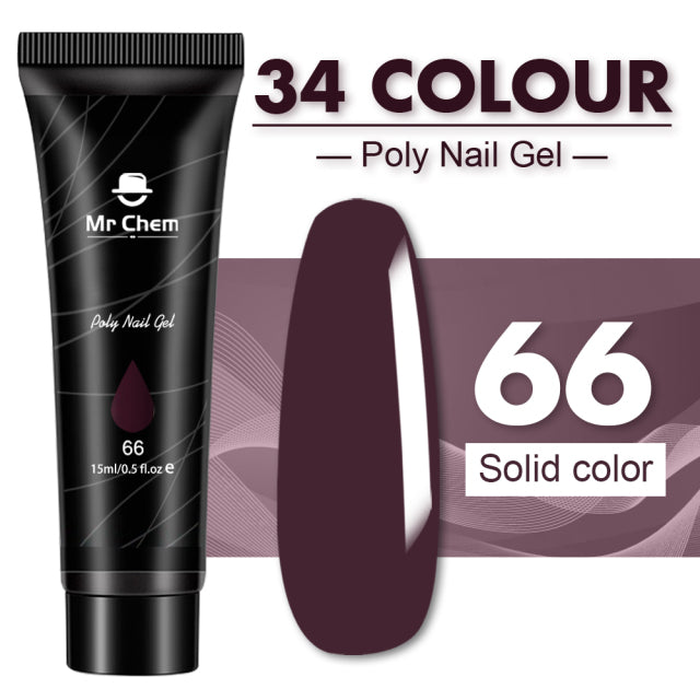 Mr Chem Poly Nail Gel For Nails Extension Finger nail art Manicure Acryl gel Varnish hybrid 15ML Poly UV Gel Polish Extension
