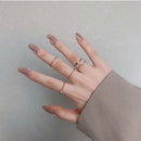 Bohemian Geometric Rings Sets Crystal Star Moon Flower Butterfly Constellation Knuckle Finger Ring Set For Women Fashion Jewelry