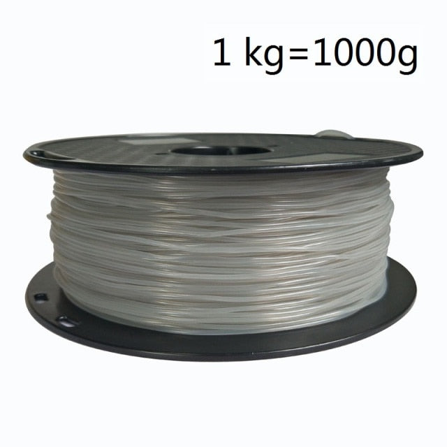3D Printing Filament TPU Flexible Filaments TPU filament Plastic for 3D Printer 1.75mm Printing Materials white Black etc Colors