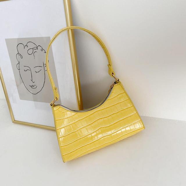 Fashion Exquisite Shopping Bag PU Leather Handbag Female Shoulder  Armpit Bag Retro Casual Women Tote Small Clutch Dropshipping